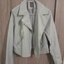 Pale blue biker jacket size 18 primark Image 2