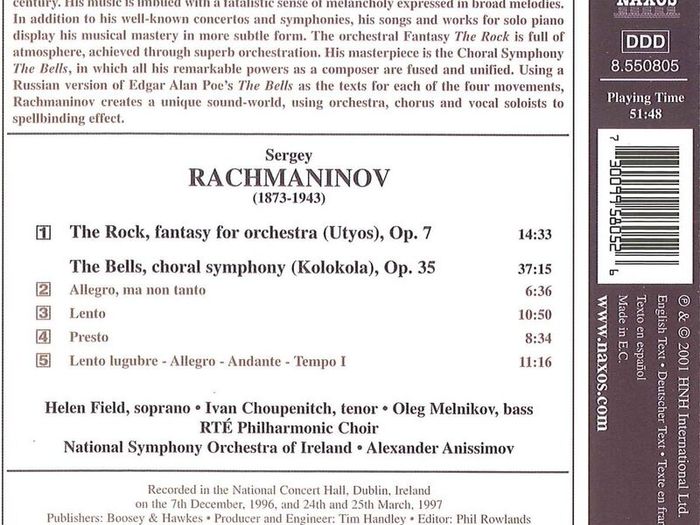 Rachmaninov. The Bells. CD. Free Postage!