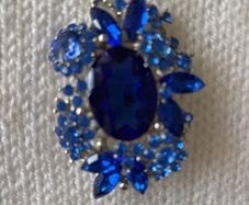 Brooch - Royal Blue Crystal