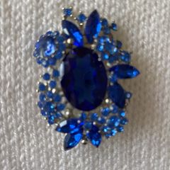 Brooch - Royal Blue Crystal