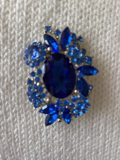 Brooch - Royal Blue Crystal