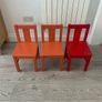 White IKEA Sundvik Children's Desk and 3 Kritter Chairs Image 4