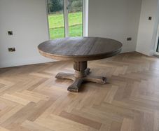 Large Round Dining Table Ornately Carved Pedestal French Country House Style