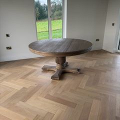 Large Round Dining Table Ornately Carved Pedestal French Country House Style