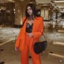 Fab Zara Bloggers Insta Famous Pumpkin Orange Suit Co Ord Blazer and Trousers   Size XL UK 14 Image 4