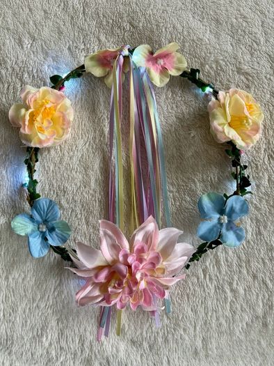 Floral Dress with head piece Age 3-4 years