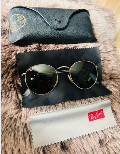 Ray-Ban Round Metal Sunglasses (With Case & Cloth)