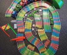 Race track and cars