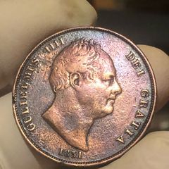1831 Penny William IV Nice Grade With Toning