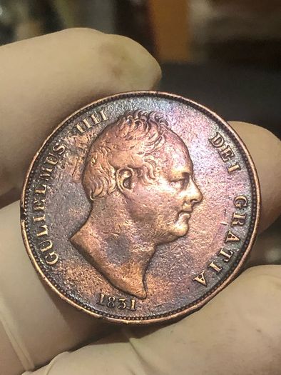 1831 Penny William IV Nice Grade With Toning