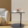 Black Adjustable Height 360 Rotating Side Table - Lift-Top Coffee Table, Multifunctional Coffee Table, Adjustable Height Coffee Table Image 4