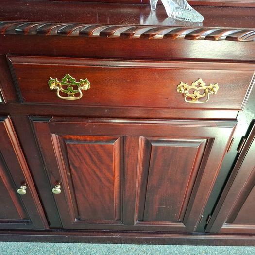 Dining Display Cabinet Carved Mahogany