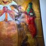 Large Vintage Mid Century 3D Copper Relief Wall Art Panel - J. Craig - Hobo Traveler Caricature Image 3