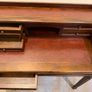 Mahogany Vintage Style Writing Desk, Red Leather top Image 3