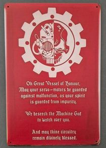 Vintage Style  Metal Sign, warhammer 40k.