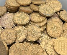 Old English Brass Threepence Coins 1937 to 1960s Large Bulk Lot