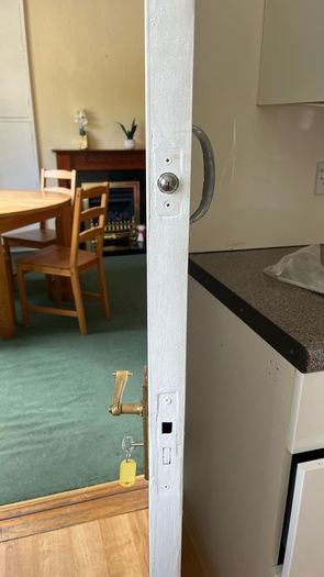 Timber white door