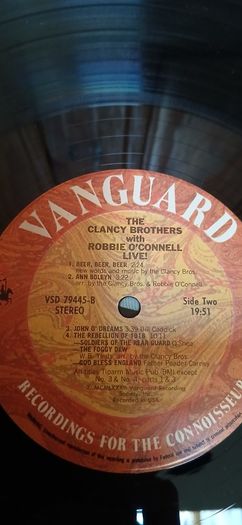 The Clancy Brothers With Robbie O'Connell Live! - LP - Irish Music - Vanguard Records - 1982