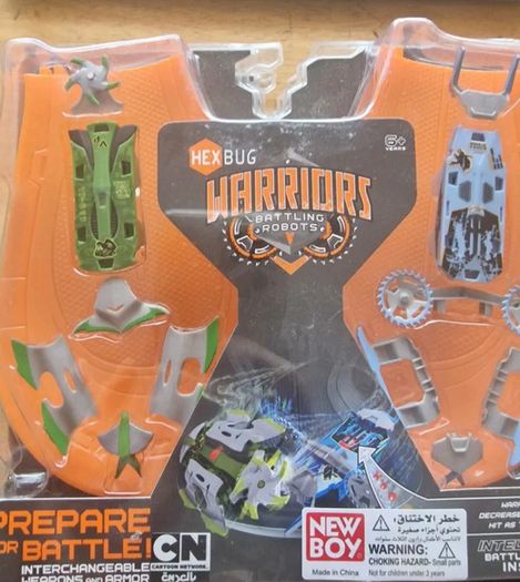 BRAND NEW HEX BUG Warriors Battling Robots Double Pack Orange Arena