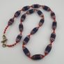 Antique Venetian Style Blue Feather Desgin & Venetian WhiteHeart Glass Beads Necklace Image 7
