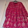 Stunning pink metallic v-front smock mini dress from Oasis Image 4
