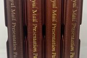 Royal Mail Lot of 4 Brown Presentation Pack (Also suit First Day Covet/ Banknotes or postcards) Album with slipcase and 10 Pages.