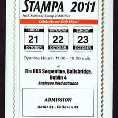 2011 Ireland Stampa Season Ticket 21st-23rd October 2011 at RDS Serpentine, Ballsbridge, Dublin 4