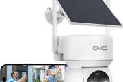 GNCC Solar Security Camera Outdoor Wireless 1080P/2MP CCTV Camera Systems, 360 PTZ Battery Powered Outdoor Camera, PIR Motion Detection, Colour Night Vision, 2-Way Audio, 2.4 GHz Wi-Fi Only