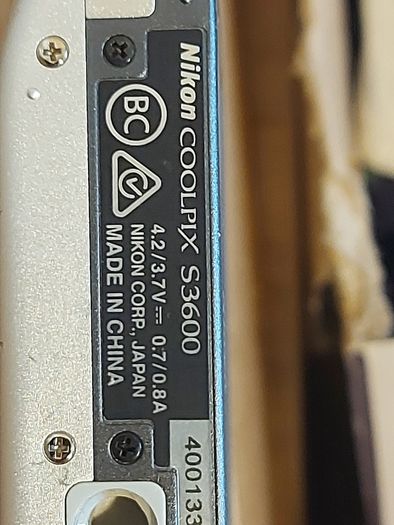 Nikon Coolpix S3600, 8 x wide Zoom, 20.1 Megapixels,  working great, battery is charged but does not come with charger, no memory card, very good condition