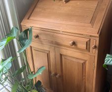 Solid pine cabinet, press, writing table