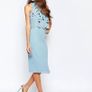Frock and Frill Embellished Overlay Pencil Dress Size 12 Image 4