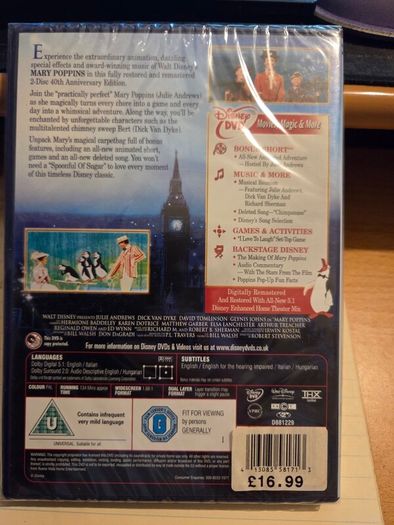 Brand New Sealed Mary Poppins DVD