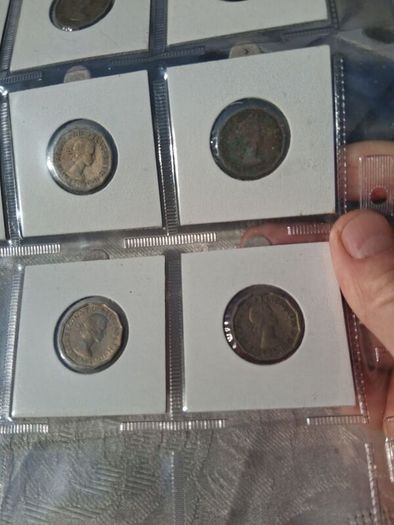 Full Set Of English Three Pence Coins(1937-1967)