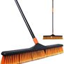 Upgrade Garden Broom,Yard Brush Heavy Duty Outdoor(23.6in)  66in Broom has a Sturdy,Rust-resistant Handle,Stiff Bristles for Sweeping up Large Image 2