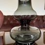 Large Rosenthal Studio Glass Vase Smoky Grey Bubble Hour Glass Shape Holmegaard Style Image 2