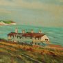Vintage OIL on Board PAINTING of the cliff Dover Image 7