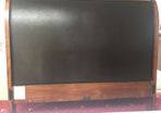 5ft Sleigh Bed with Leather Headboard
