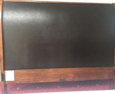 5ft Sleigh Bed with Leather Headboard