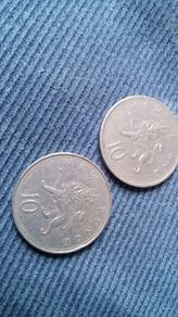 English Ten New Pence Coins. 1968 & 1975.