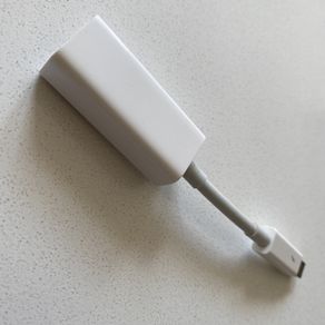 Apple Network Adapter/ Gigabit Ethernet Adapter, RJ-45 to Thunderbolt, Female to Male | White