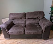Real Leather & Suede Sofa