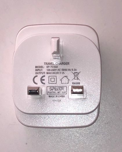 Charging Plug Dual USB Genuine SPEEDY