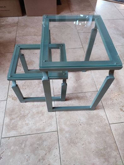Side tables with glass tops
