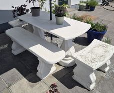Concrete Garden Table and Benches
