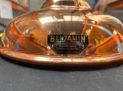 Benjamin Copper Industrial Pendant Light Shades x 5