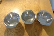 Stainless Steel Soup/Desert Dishes x 3 for Sale