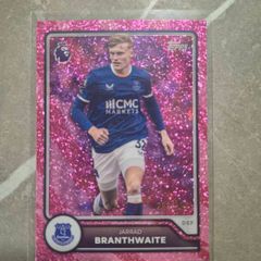Jarrad Branthwaite Topps Premier League 2026/27 Pink Sparkle Parallel Everton #120  (numbered  card)
