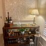 Solid Wood Console Table with Glass Top Image 6