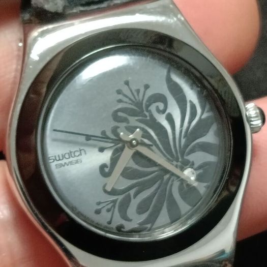 Retro Beautiful Ladies All Stainless Steel Quartz Watch Swatch Irony