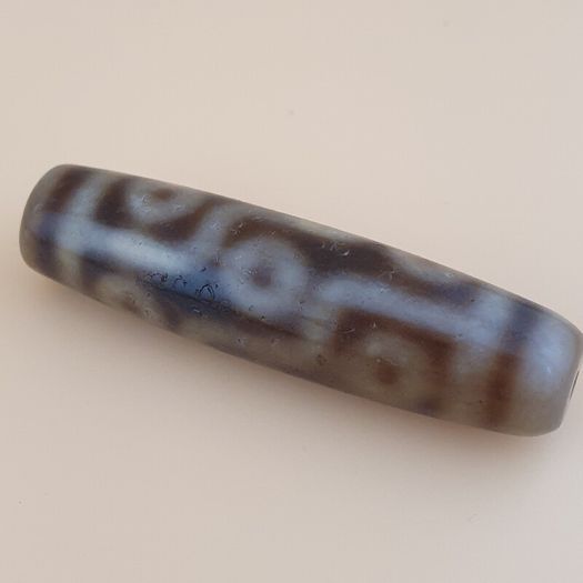 Vintage 9 Eyes Himalayan Tibetan Agate Dzi Bead Amulet